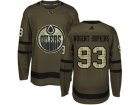 Youth Adidas Edmonton Oilers #93 Ryan Nugent-Hopkins Green Salute to Service Stitched NHL Jersey