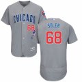 Men's Majestic Chicago Cubs #68 Jorge Soler Grey Flexbase Authentic Collection MLB Jersey