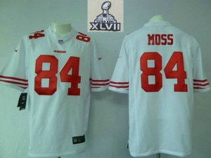 2013 Super Bowl XLVII NEW San Francisco 49ers #84 Randy Moss White (Game)