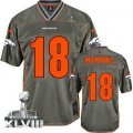 Nike Denver Broncos #18 Peyton Manning Grey Super Bowl XLVIII NFL Jersey
