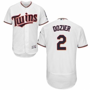 Men\'s Majestic Minnesota Twins #2 Brian Dozier White Flexbase Authentic Collection MLB Jersey