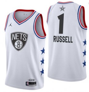 Nets #1 D\'Angelo Russell White 2019 NBA All-Star Game Jordan Brand Swingman Jersey