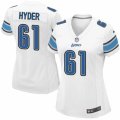 Women's Nike Detroit Lions #61 Kerry Hyder Limited White NFL Jersey