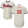 Men's Majestic Philadelphia Phillies #30 Dave Cash Cream Flexbase Authentic Collection MLB Jersey