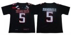Texas Tech Red Raiders #5 Patrick Mahomes Black With C Patch College Football Jersey