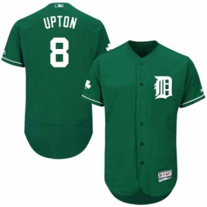Men\'s Majestic Detroit Tigers #8 Justin Upton Green Celtic Flexbase Authentic Collection MLB Jersey