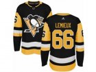 Mens Adidas Pittsburgh Penguins #66 Mario Lemieux Authentic Black Home NHL Jersey