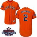 Astros #2 Alex Bregman Orange Flexbase Authentic Collection 2017 World Series Champions Stitched MLB Jersey