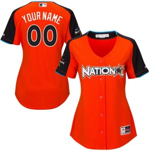 Womens National League Majestic Orange 2017 MLB All-Star Game Personalized Home Run Derby Jersey