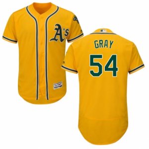 Men\'s Majestic Oakland Athletics #54 Sonny Gray Gold Flexbase Authentic Collection MLB Jersey