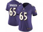 Women Nike Baltimore Ravens #65 Nico Siragusa Purple Team Color Vapor Untouchable Limited Player NFL Jersey