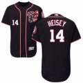 Mens Majestic Washington Nationals #14 Chris Heisey Navy Blue Flexbase Authentic Collection MLB Jersey