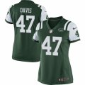 Women's Nike New York Jets #47 Kellen Davis Limited Green Team Color NFL Jersey
