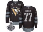Mens Adidas Pittsburgh Penguins #77 Paul Coffey Premier Black 1917-2017 100th Anniversary 2017 Stanley Cup Final NHL Jersey