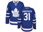 Mens Toronto Maple Leafs #31 Frederik Andersen Royal Blue Home NHL Jersey