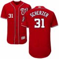 Mens Majestic Washington Nationals #31 Max Scherzer Red Flexbase Authentic Collection MLB Jersey
