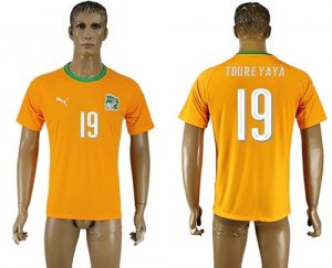 Cote d\'lvoire #19 Toureyaya Home Soccer Country Jersey