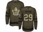 Adidas Toronto Maple Leafs #29 Felix Potvin Green Salute to Service Stitched NHL Jersey