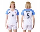 Womens USA #5 Besler Home Soccer Country Jersey