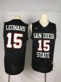 Nike San Diego State #15 Kawhi Leonard Black College Basketball Jersey