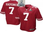 2013 Super Bowl XLVII NEW San Francisco 49ers #7 Colin Kaepernick Red Jersey(Game)