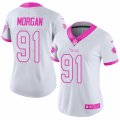 Womens Nike Tennessee Titans #91 Derrick Morgan Limited White Pink Rush Fashion NFL Jersey