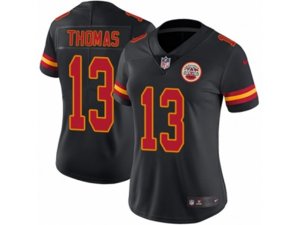 Women Nike Kansas City Chiefs #13 De\'Anthony Thomas Limited Black Rush NFL Jersey