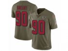 Men Nike Atlanta Falcons #90 Derrick Shelby Limited Olive 2017 Salute to Service NFL Jersey