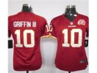 Nike Women NFL Washington Redskins #10 Robert Griffin III Whih[80TH Red Jerseys]
