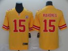 Nike Chiefs #15 Patrick Mahomes Gold Inverted Legend
