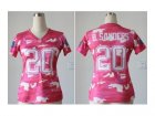 Nike women jersey detroit lions #20 sanders pink[fashion camo]