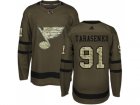 Adidas St. Louis Blues #91 Vladimir Tarasenko Green Salute to Service Stitched NHL Jersey