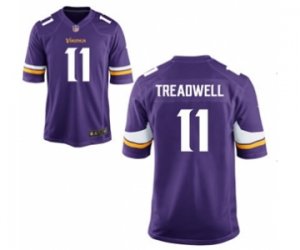Men\'s Nike Minnesota Vikings #11 Laquon Treadwell Game Purple Team Color NFL Jersey