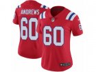 Women Nike New England Patriots #60 David Andrews Vapor Untouchable Limited Red Alternate NFL Jersey