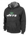 New York Jets Authentic Logo Pullover Hoodie D.Grey