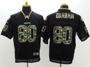 Nike New Orleans Saints #80 Jimmy Graham Black jerseys(Elite Camo Fashion)