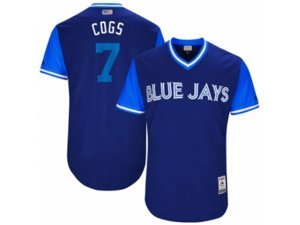 2017 Little League World Series Blue Jays #7 Chris Coghlan Cogs Royal Jersey