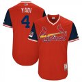 Cardinals #4 Yadier Molina Yadi Red 2018 Players' Weekend Authentic Team Jersey