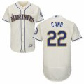 Mens Majestic Seattle Mariners #22 Robinson Cano Cream Flexbase Authentic Collection MLB Jersey