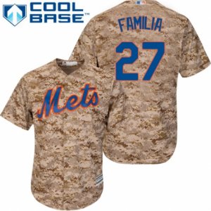 Men\'s Majestic New York Mets #27 Jeurys Familia Replica Camo Alternate Cool Base MLB Jersey