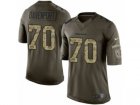 Mens Nike Houston Texans #70 Julien Davenport Limited Green Salute to Service NFL Jersey