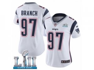 Women Nike New England Patriots #97 Alan Branch White Vapor Untouchable Limited Player Super Bowl LII NFL Jersey