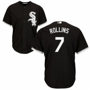 Men\'s Majestic Chicago White Sox #7 Jimmy Rollins Replica Black Alternate Home Cool Base MLB Jersey