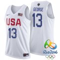 Paul George USA Dream Twelve Team #13 2016 Rio Olympics White Jersey