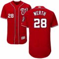 Mens Majestic Washington Nationals #28 Jayson Werth Red Flexbase Authentic Collection MLB Jersey