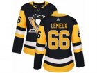 Womens Adidas Pittsburgh Penguins #66 Mario Lemieux Authentic Black Home NHL Jersey
