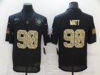 Nike Steelers #90 T.J. Watt Black Camo 2020 Salute To Service Limited Jersey