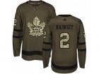 Men Adidas Toronto Maple Leafs #2 Ron Hainsey Green Salute to Service Stitched NHL Jersey