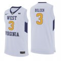 West Virginia Mountaineers 3 James Bolden White College Basketball Jersey