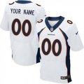 Mens Nike Denver Broncos Customized Elite White NFL Jersey